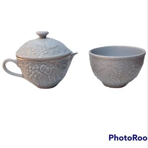 Vintage Nikko Woodbury Sugar Bowl & Creamer Set